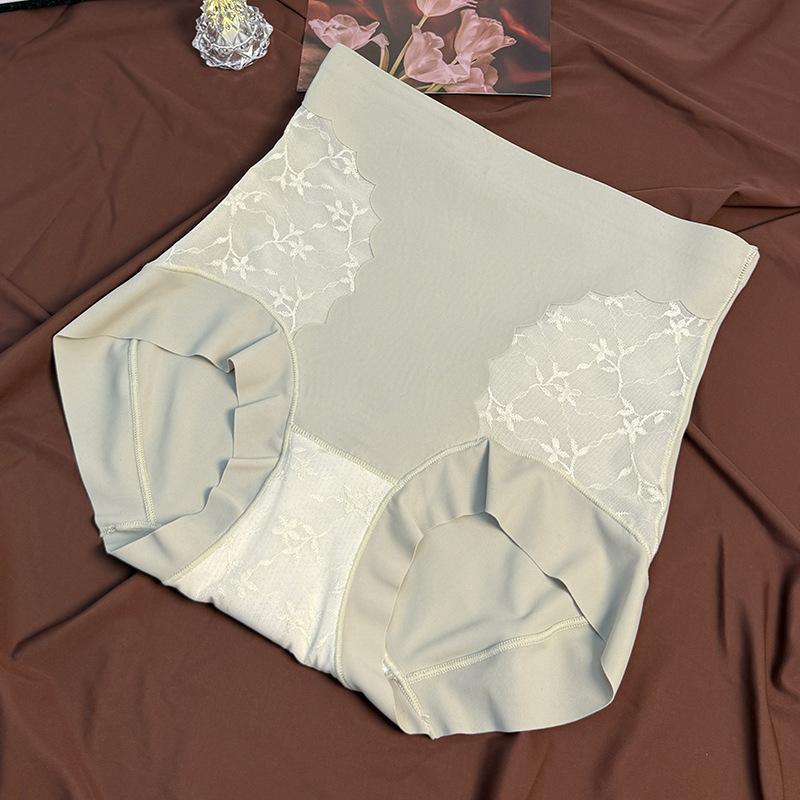 Ladies Spring and Summer New Lace Non Trace High Waist Breathable Comfortable High Waist Underwear