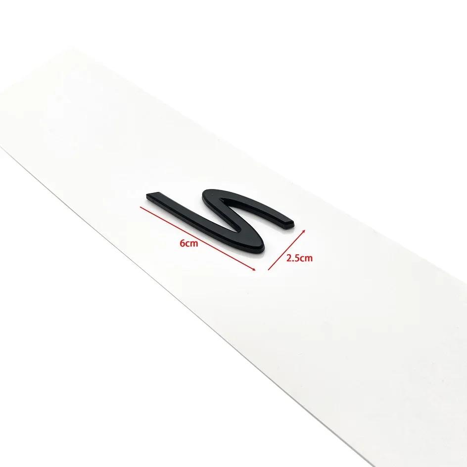 AUQ1 1pcs 4 S ABS New Car logo Fender side sticker Rear Bumper tail door trunk sticker car rear Emblem sticker styling Accessories