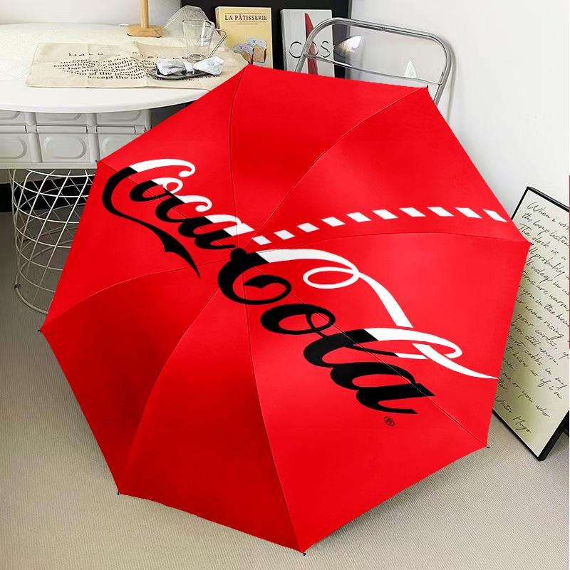 Coca Regenschirm Faltschirm, Automatikschirm 8-Rippen für Reisen, Camping Gebrauch Geschenk für Halloween Weihnachten