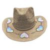 Women Hat Hat Wide Brim Star Straw Bohemian Style Breathable Woven