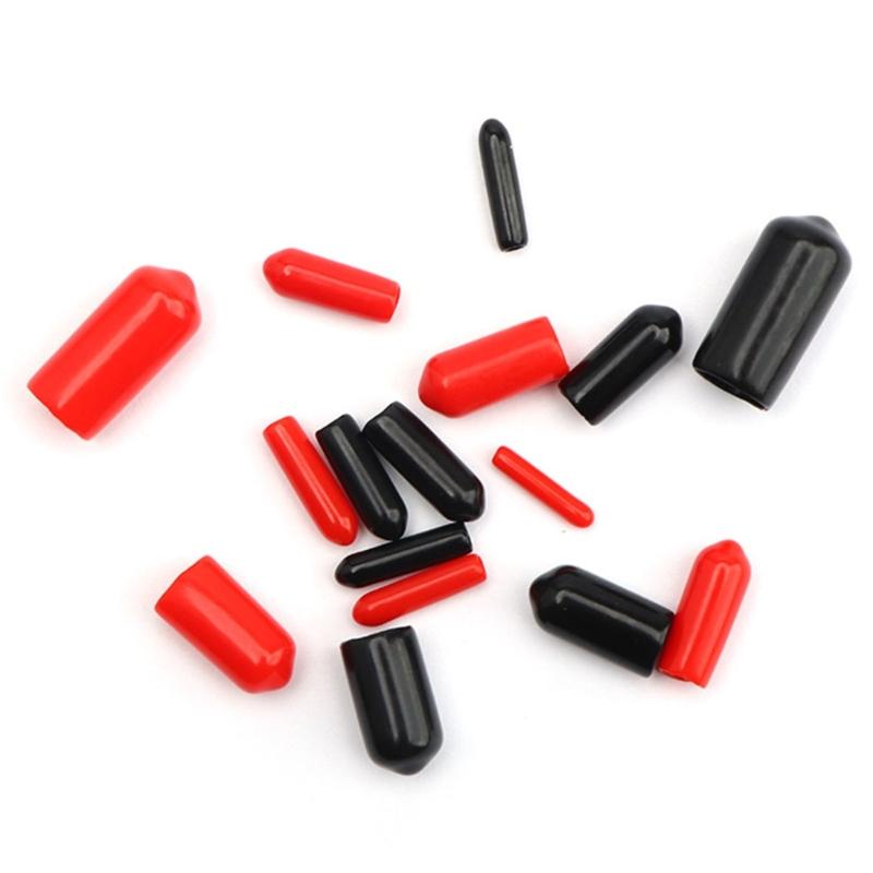 160pcs Insulated Rubber End Caps Set Versatile Electrical Insulation Sleeve Set 9 Size for Wire Pipe & Cable Protections