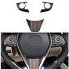 For Toyota Camry 2018- Wood Grain Interior Steering Wheel Button Frame Trim