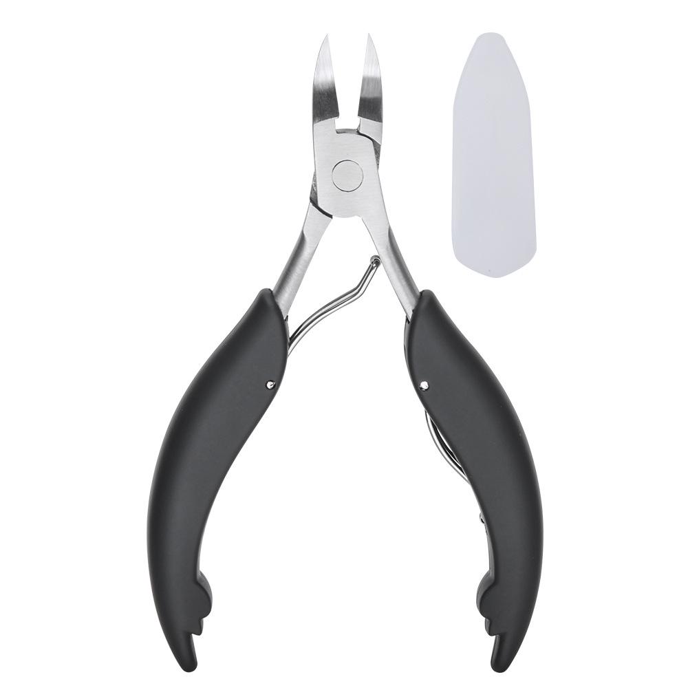 Slanted Nail Clippers & Cuticle Trimmer Set with Callus Remover - Stainless Steel Eagle Beak Design Pedicure Tool.