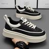 Men's Shoes 2026 Spring Summer Breathable Casual Shoes Men's Lace Up Wear-resistant White Platform Sneakers Vulcanize Shoes