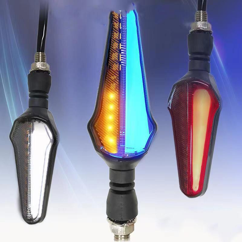 

Светодиодные указатели поворота и предупреждающие огни для мотоциклов - стримеры, фары, угловые и направленные огни для электромобилей Yellow Turn + Blue Running