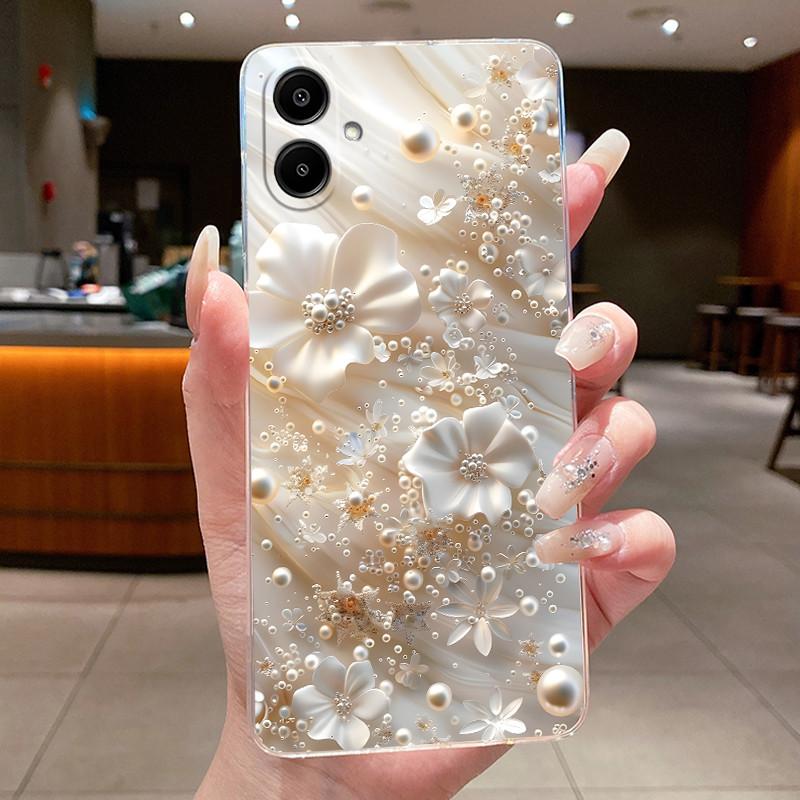 For Samsung A07 2025 Clear Phone Case Luxury Butterfly Flowers Casing For Samsung Galaxy A07 SamsungA07 A 07 Silicone Back Cover
