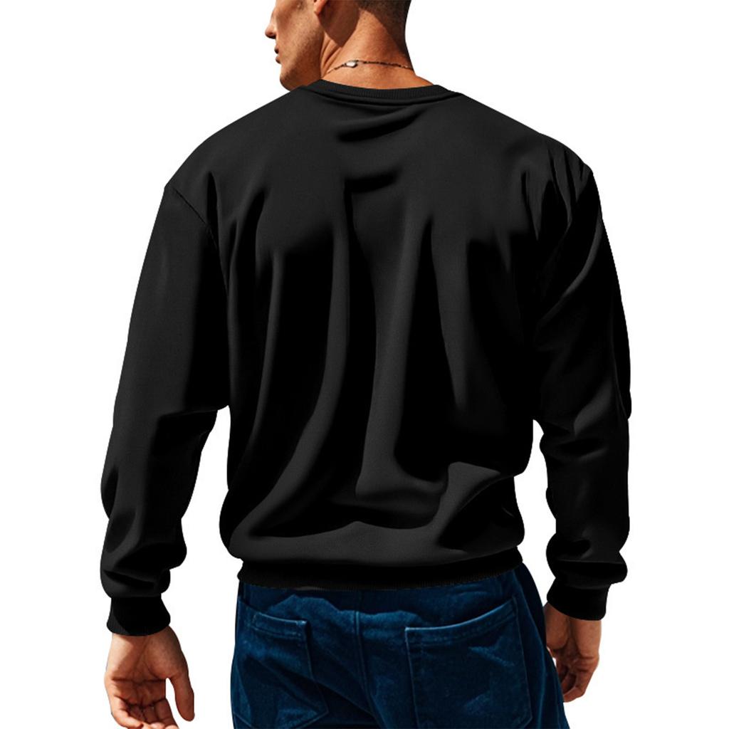 Splicing Round Neck Men's Casual Hoodie