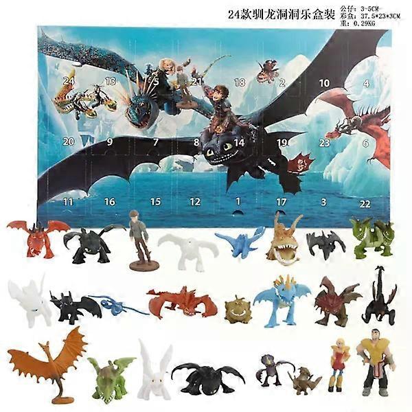 Gos-2024 Advent Calendar Doll Toy Christmas 24 Day Countdown Calendar Surprise Box Gift Dragon-WELLNGS dragon