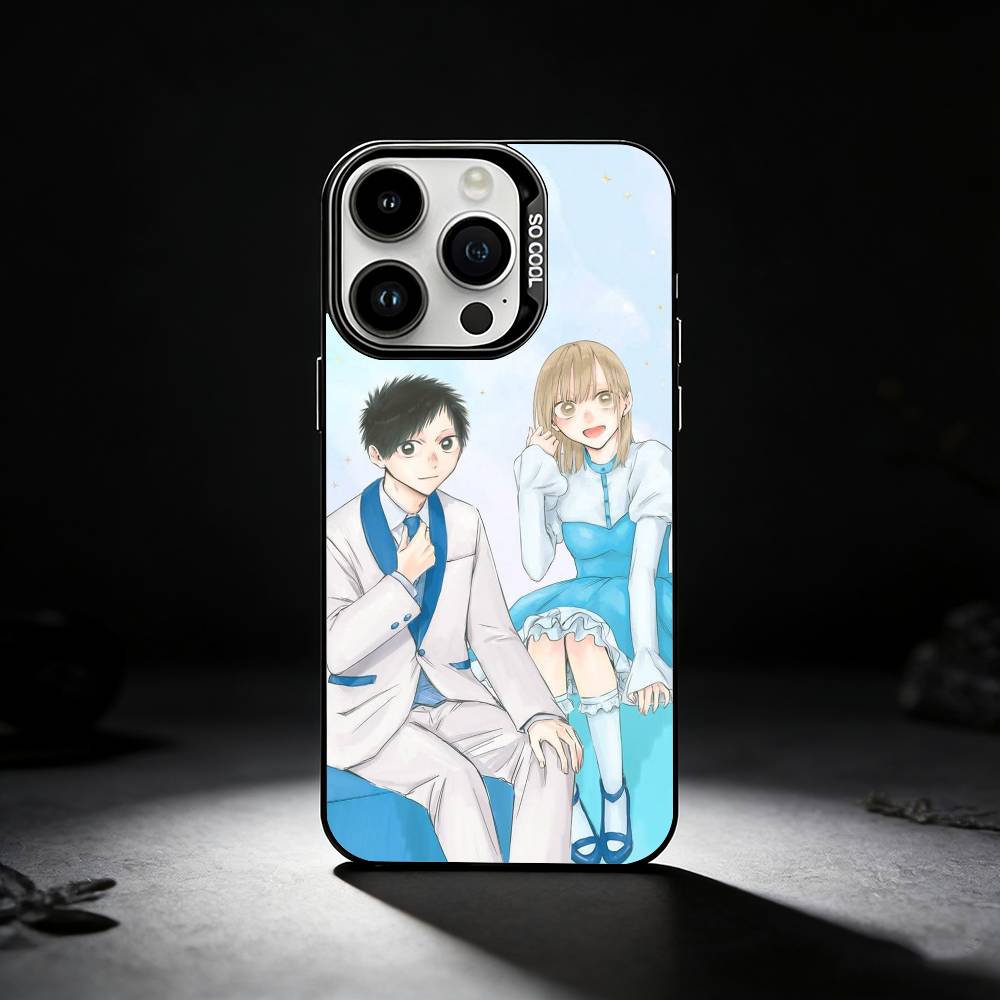 Blue Box Anime Cute Phone Case For iPhone 17,16,15,14,13,12,11 Plus,Pro Max,XS,Colored silver phone case