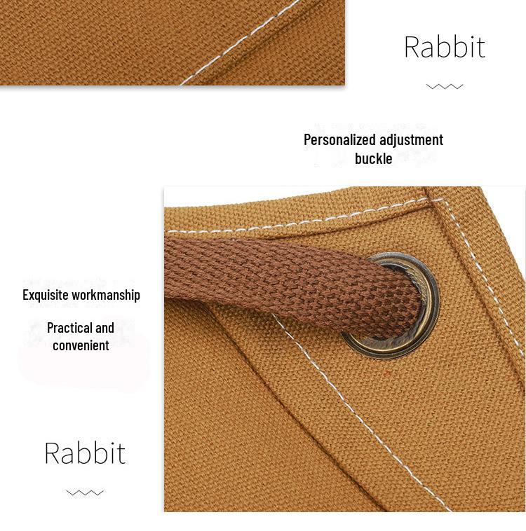 Double-Strap Canvas Apron for Kitchen, Housework, Gardening, or Milk Tea Shop Tasks