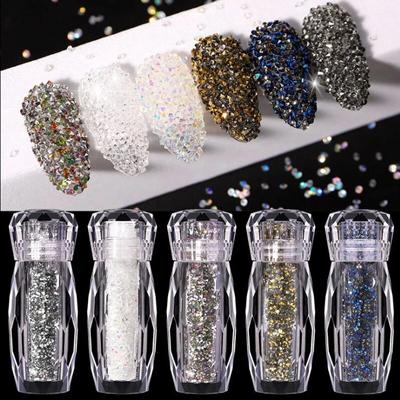 Bottled Caviar Crystal Tiny Rhinestones Manicure Glass Balls Micro Bead For Decorations Diy Charms Nail Art Accessories