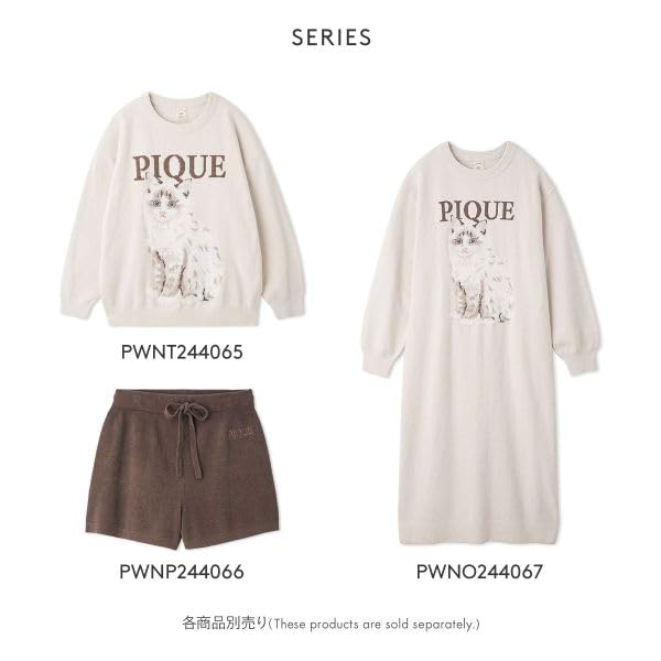 Gelato Pique CAT Jacquard Pullover Free Women's (BE-Beige, Size)