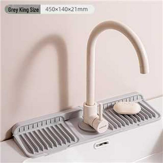 Morandi Silicone Faucet Drip Mat - Leak-Proof, Anti-Slip Kitchen Sink & Washstand Mat
