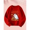 Halloween Cute Girl Creative Print Sweatshirt - Comfortable Long Sleeve Crewneck for Autumn and Winter