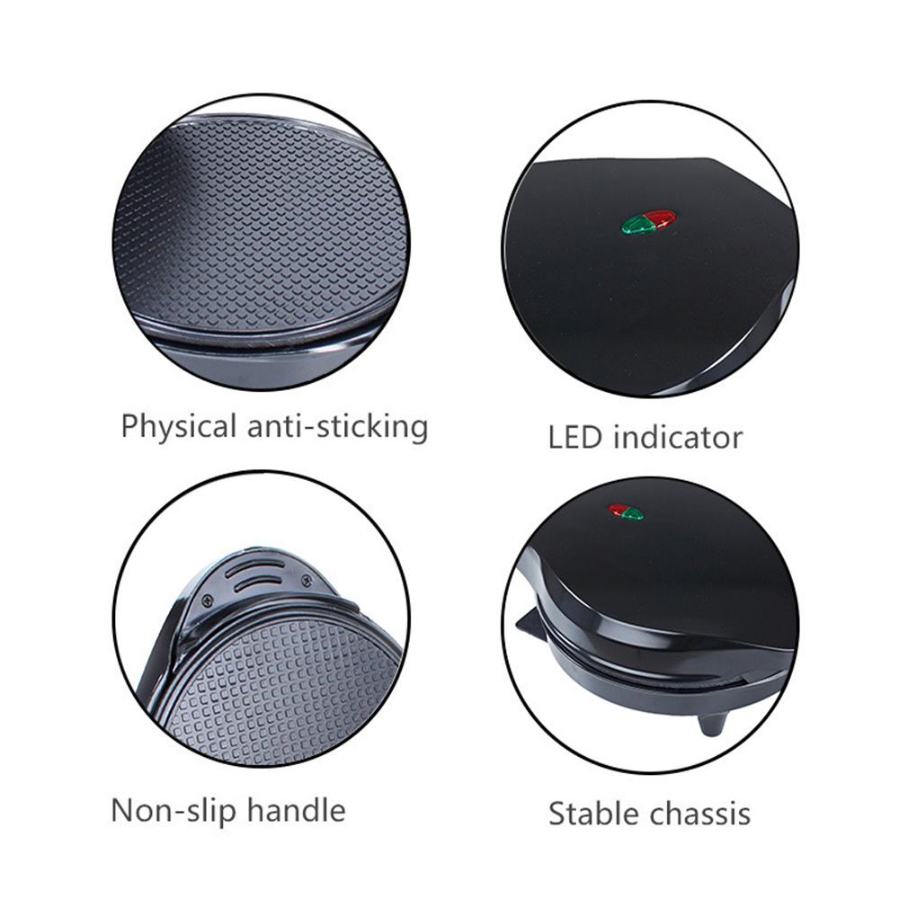 Výrobník kornoutů na vaflovou zmrzlinu 1200W Nepřilnavé talíře Oboustranný topný elektrický stroj na výrobu vaflových kornoutů