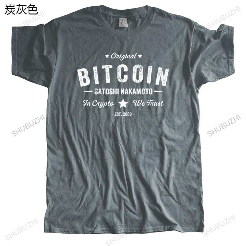 new fashion tshirt men crew neck streetwear tees short sleeve BITCOIN SATOSHI NAKAMOTO Bigger Size Homme Black Teeshirt