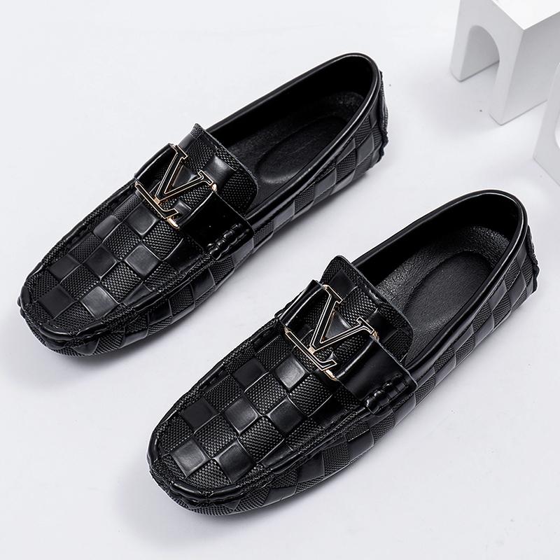 

YRZL Men White Loafers Comfortable Casual PU Leather Driving Shoes Man Wedding Office Party Breathable Slip-On Moccasin for Men 39