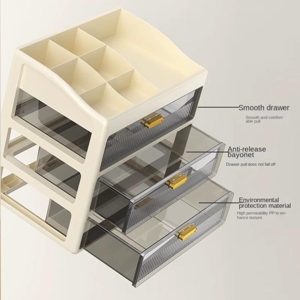 with Drawer Desktop Drawer Storage Box Plastic Drawer Box Cosmetic Storage Box  Jewelry