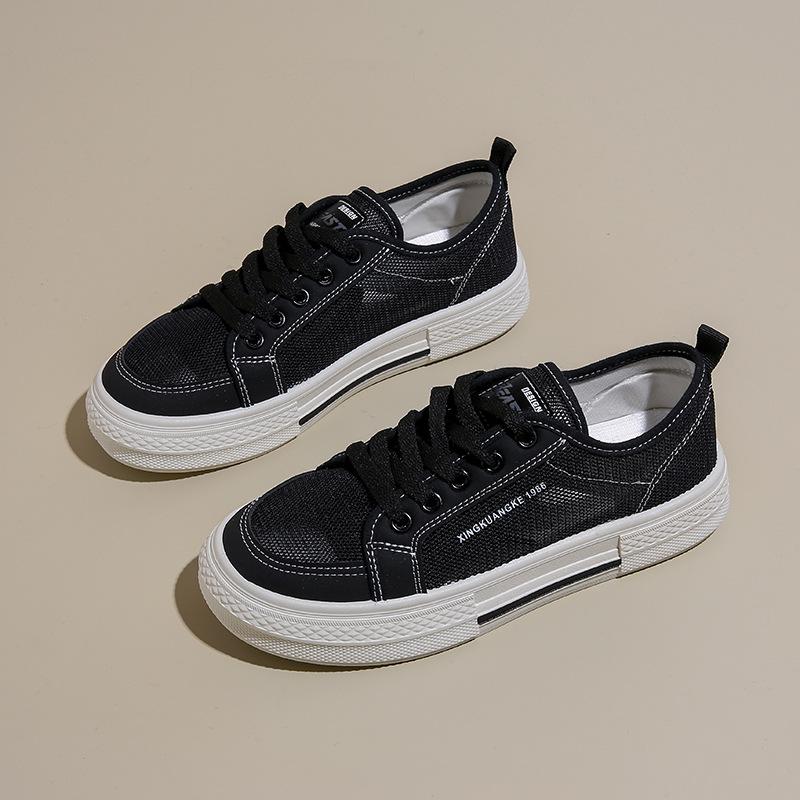 Little White Shoes Children's Summer New Female Student Casual Mesh Versatile Board Shoes Street Auction