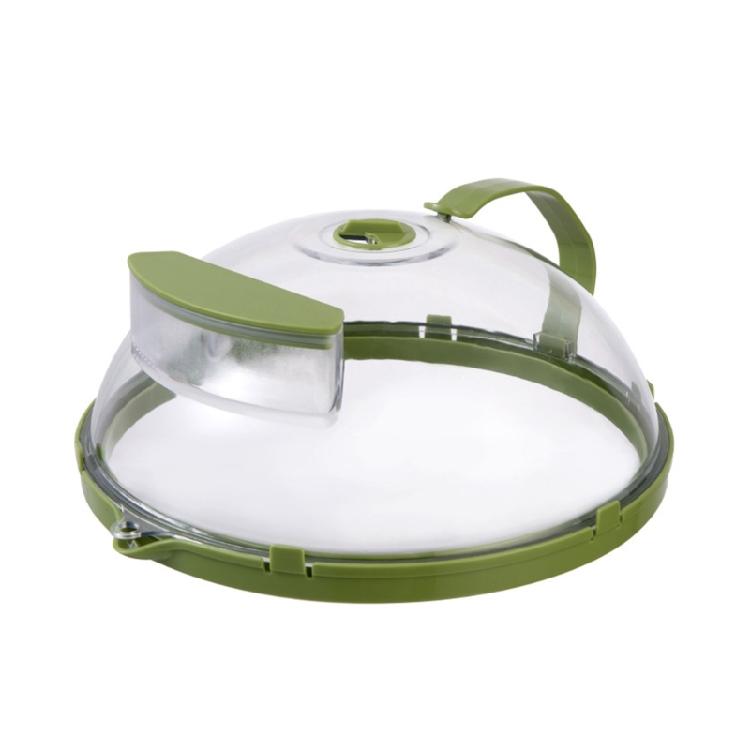 

Microwave Safe Food Plate Cover With Reinforced Handle And Water Steamer For Secures Grip And Convenient Kitchen Use 1