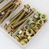 56 Pieces of M8 X 20-50mm Flange Hexagon Head Bolt Nut Kit, 8.8 Grade Alloy Steel Metric Flange Hexagon Screws and Nuts