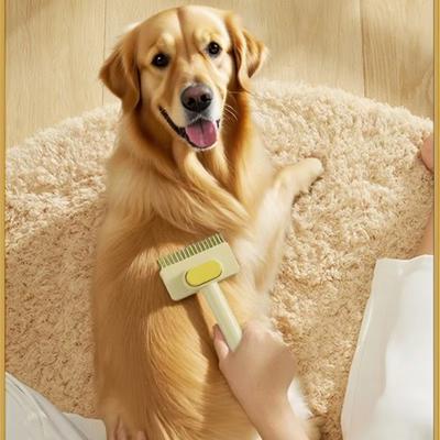 Nuevo Peine Desenredante para Mascotas, Cepillo de Acero Inoxidable para Quitar el Pelo Muerto y Adelgazar para Perros Gatos