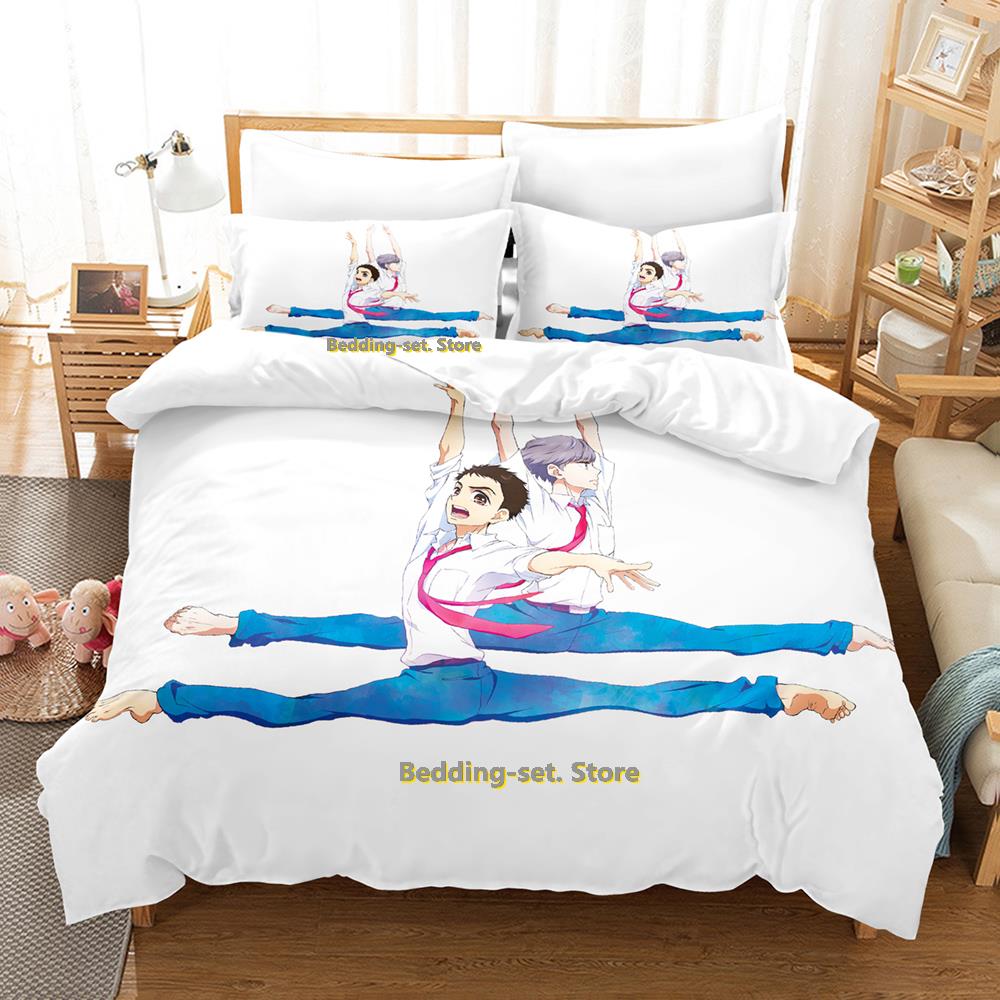 Comforter Dance Dance Danseur Bedding Set Cartoon Anime Three-Piece Set Adult Kid Bedroom Three-Piece Suits 3D Kawaii Juego De Ropa D