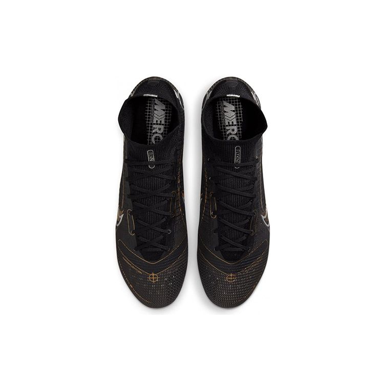 Nike Mercurial Superfly 8 Elite AG Black Metallic Gold Men Sneakers Metallic-Silver Cave-Stone DJ2841-007