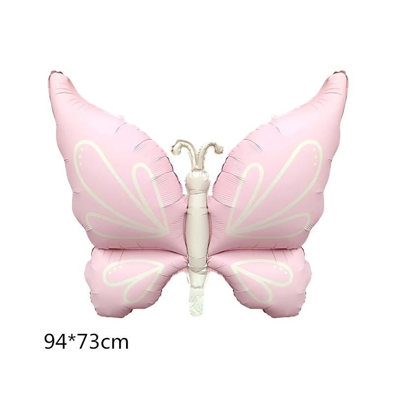 Barevný kreslený hliníkový balónek ve tvaru motýla pro narozeninovou dekoraci