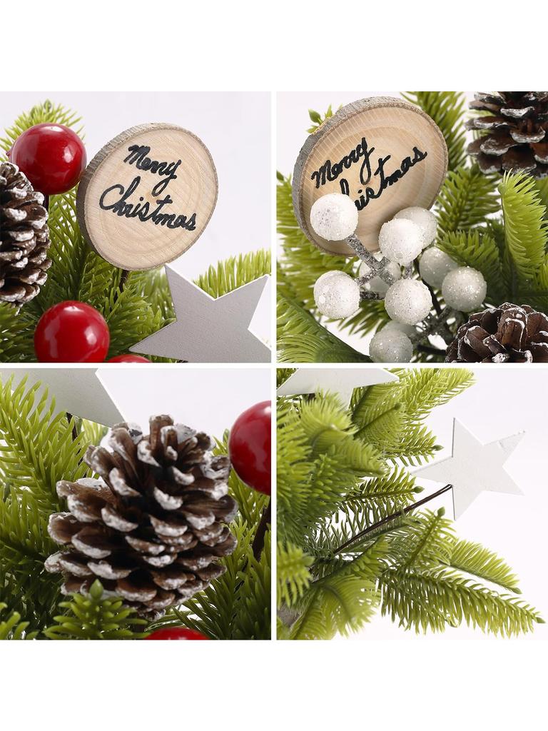 1pc small Christmas tree, desktop mini Christmas tree, artificial small pottery jar for Christmas decoration, suitable for weddi