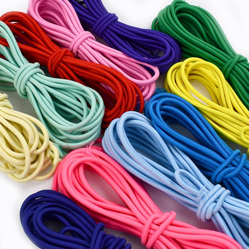 10M 2.5mm Elastic Bands Adapter HairBand Stretch Rubber Rope By Meters Apparel Belt Bungee Cord Sewing Supplies