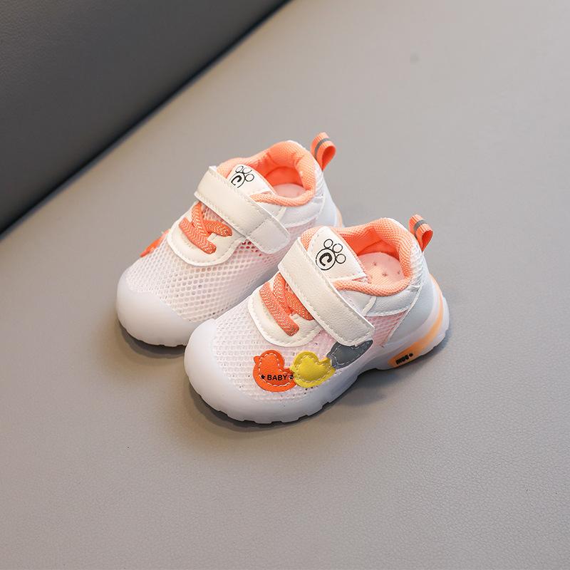 Baby Boys' Walking Shoes for Summer Jelly Soled Transparent Mesh Baby Shoes Kick Resistant Girls' Shoes Newborn Toddler Shoes