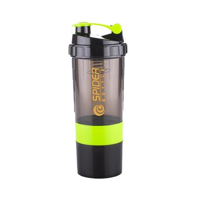 ATTRO Plastic Spider Shaker Bottle with Storage 300ml Protein Mixer Bottle with Compartment for Supplements, BPA-Free, Leakproof Gym Shaker Cup,