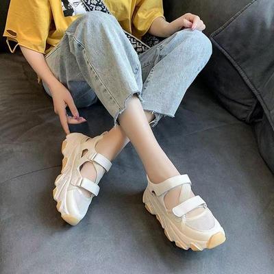 Trend Sommer Neue Sport Freizeit Damen Strand Laufschuhe Trend Plarform Sneakers Sandalen Dicke Unterseite Mesh Sandalias