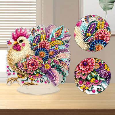 Special Shaped Diamond Painting Tabletop Ornaments Kit Acrylic 5D DIY Diamond Art Tabletop Decorations Bedroom Table Decor