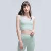 Barrel Barrel Fit Gingham Check Crop Top Smoke Green (Bi2Wfto01Skg)