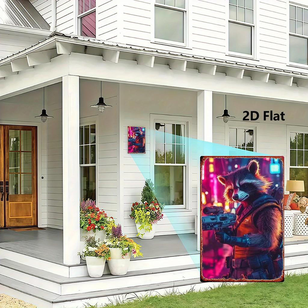 1pc Iron Painting Marvel "Guardians of the Galaxy: Rocket Raccoon Cool Gear Edition" Iconic Character Poster - Perfect for Livin