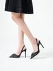 Fashion 2025 New Rhinestone Toe Cap Sandals for Women with a Straight Buckle and Pointed Tip, Sexy Temperament, Socialite Single Shoes