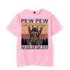 Men's T-shirt Pew Pew Madafakas Kawaii T Shirt Men Women Tshirt Funny Bear Graphic T Shirts Oversized T Shirt Harajuku Shirts