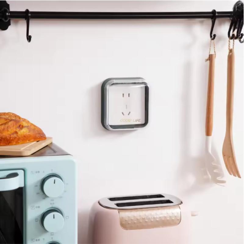 Universal Switch Cover with Lid Transparent Dust-proof Water-proof Kitchen Bathroom Safe Protect Your Family Self Adhesive Home