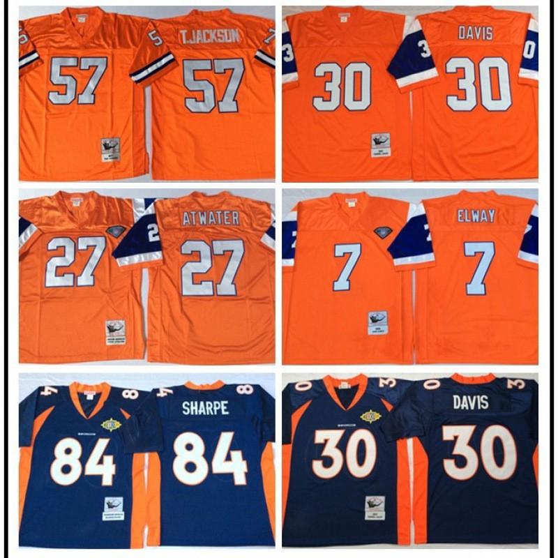 Denver Broncos Hall Of Fame 84 Vintage Rugby Jersey Embroidered Football Fan Apparel Men