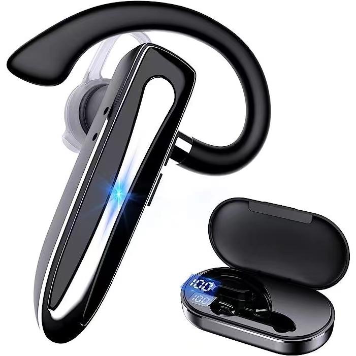 

Беспроводные деловые наушники YYK530 с одним ухом, двумя микрофонами, Bluetooth V5.1, гарнитура с шумоподавлением для водителя чёрный