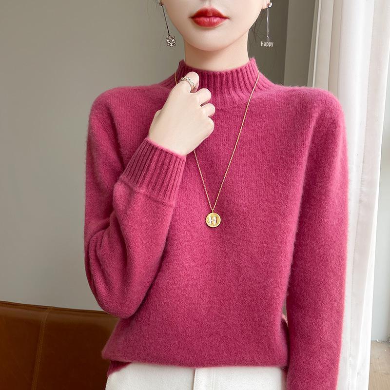 Women's High Neck Loose Knit Pullover Sweater - Autumn/Winter Style