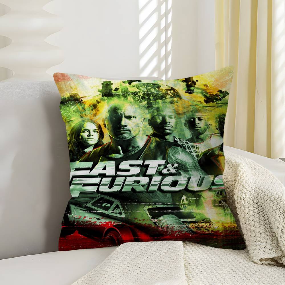 FFast and Furious Classic Movie Cushion Cover Pillowcase Upholstery Sofa Throw Pillow Home Decor Pillowcas
