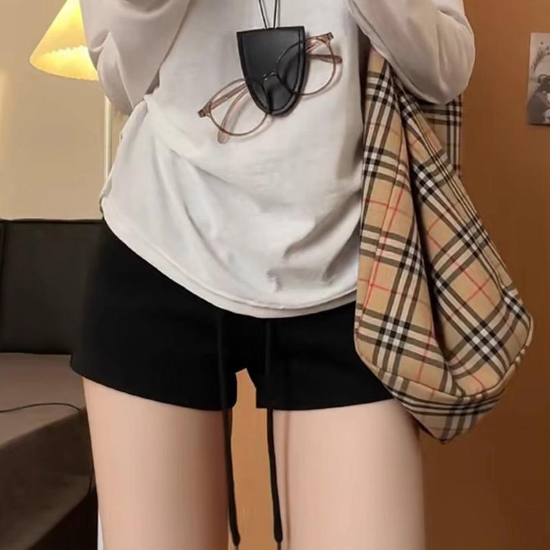 Women s Summer Thin Quick-Dry Sports Casual Shorts, Plus Size Hot Girl Three-Quarter Pants S чёрный