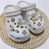 New Hole Shoes Decoration DIY Removable Four-leaf Flower Love Letter Brand Pearl Shoe Buckle Accessories Shoe Flower