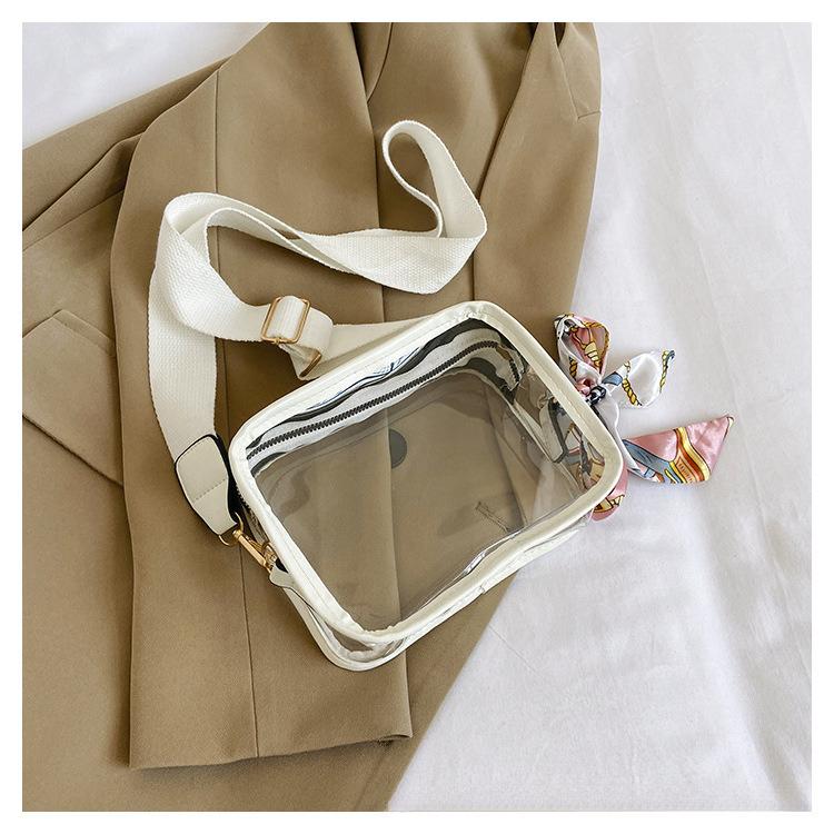 Transparent Jelly PVC Shoulder Bag Fashionable Crossbody Phone Purse CLE