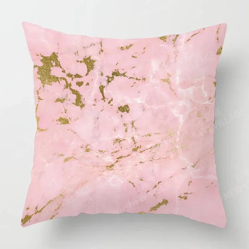 Abstract Personality Design Pink Marble Cushion Cover Home Decor Throw Pillow Cover Living Room Sofa Decor