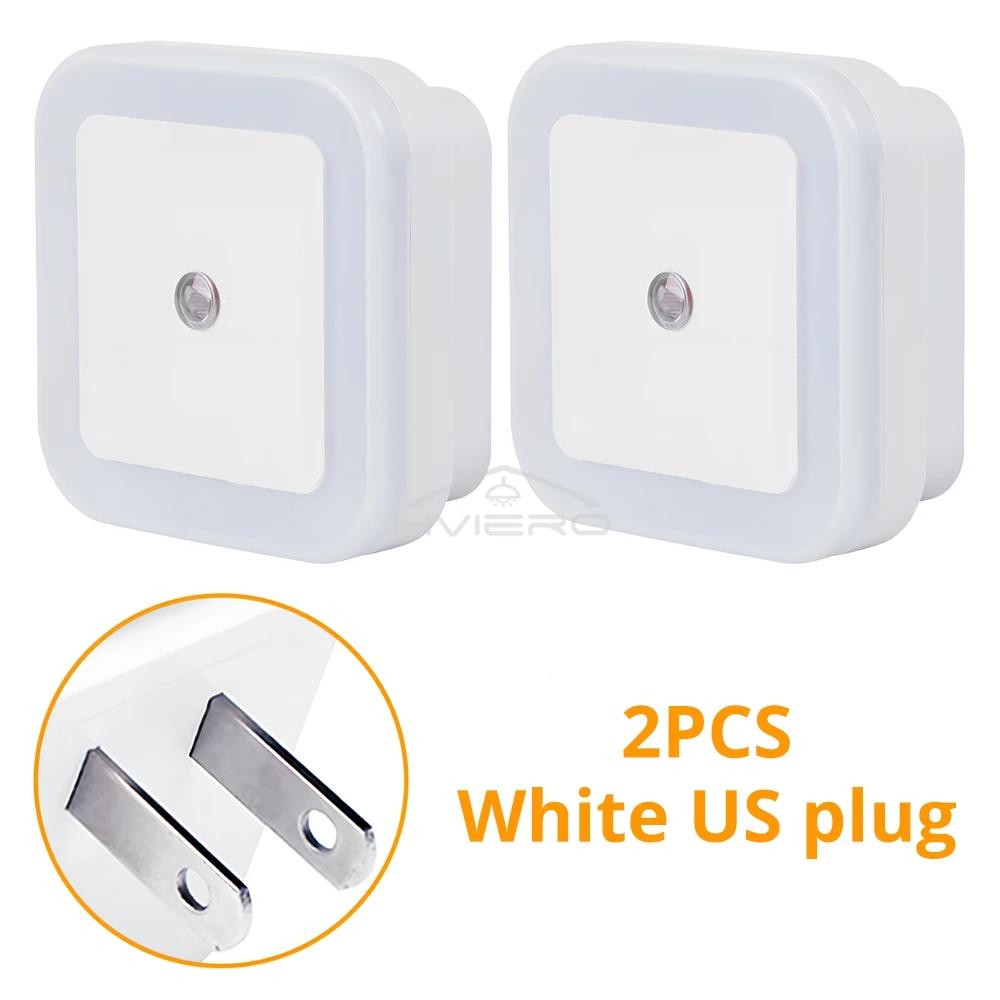 1/2/4PCS LED Wireless Sensor Night Light EU US Plug Mini Square For Baby Children Living Room Bedroom Corridor Lighting Lamps