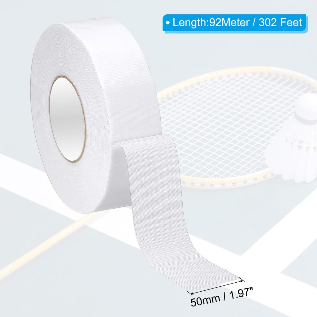 PATIKIL Pickleball Court Tape X 302ft Pickleball Court Marking Kit for Tennis Volleyball Badminton Courts White 2